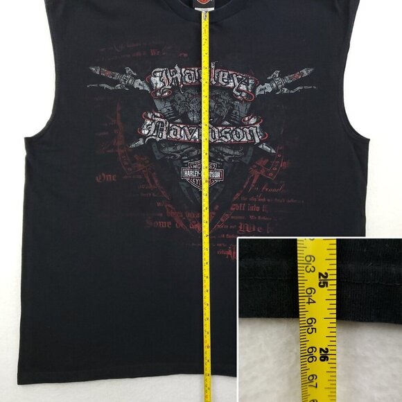 Harley Davidson Tank Top California Coat of Arms Swords Old English Modesto 2XL - Picture 7 of 11